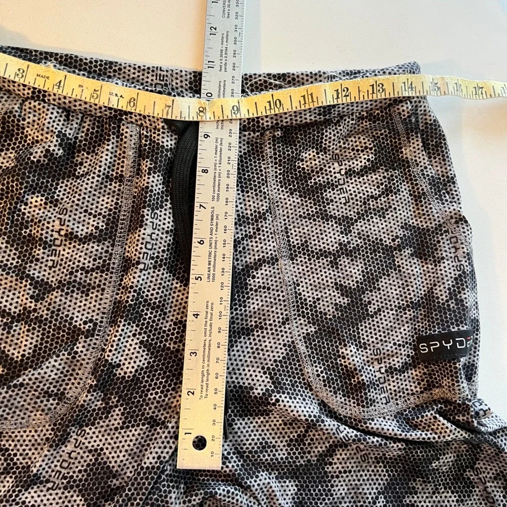 Spyder Womens 2 Piece Lounge Set Gray Black Honeycomb Camo Henley Joggers M NEW